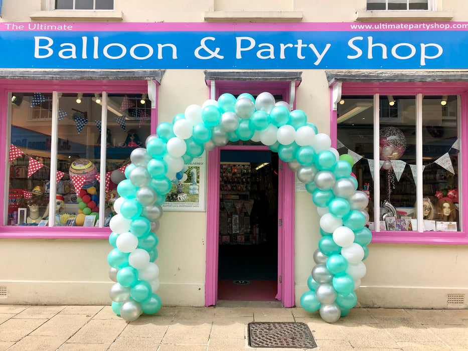 Corporate Coloured Spiral Balloon Arch - Bright