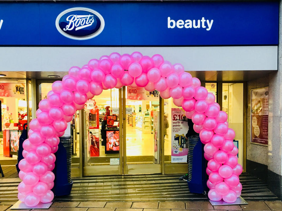 Corporate Coloured Spiral Balloon Arch - Bright