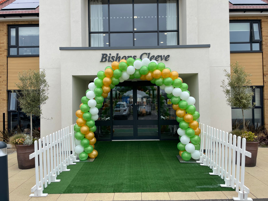 Corporate Coloured Spiral Balloon Arch - Bright