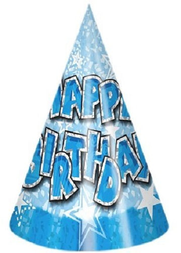 Cone Party Hats - Birthday Blue
