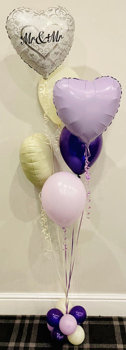 Wedding Themed 6 Balloon Mixed Display