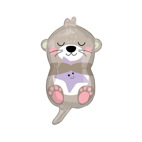 Adorable Otter Foil Shape Balloon