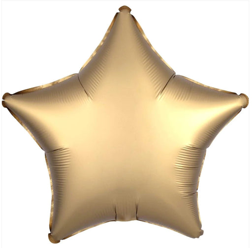 18" Foil Star Balloon - Gold Satin Luxe