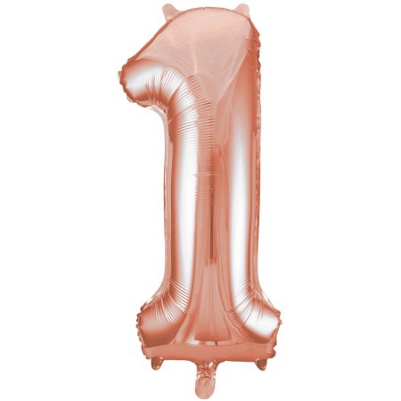 Number 1 Foil Balloon Rose Gold - The Ultimate Balloon & Party Shop