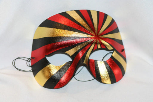 1/2 Face Masquerade Eye Mask - Red/Gold/Black The Ultimate Balloon And Party Shop Cheltenham & Gloucester Balloons & Fancy Dress 