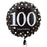 18" Foil Age 100 Black/Gold Dots Balloon - The Ultimate Balloon & Party Shop