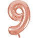 Number 9 Foil Balloon Rose Gold - The Ultimate Balloon & Party Shop