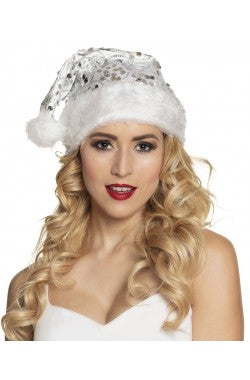 Silver Sequin Santa Hat - The Ultimate Balloon & Party Shop