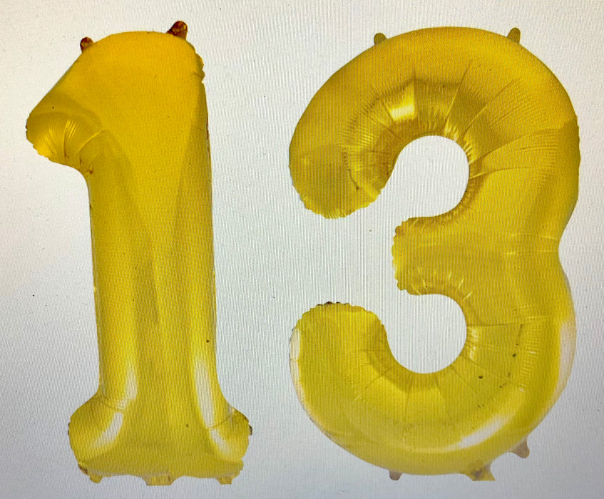 Age 13 Number Foil Balloons - The Ultimate Balloon & Party Shop