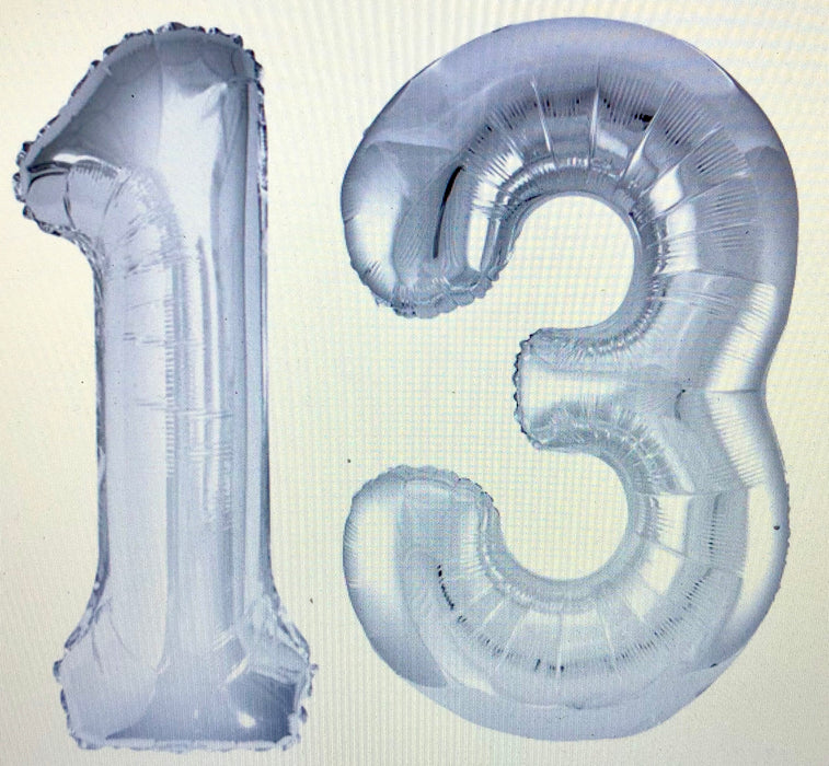 Age 13 Number Foil Balloons - The Ultimate Balloon & Party Shop