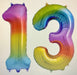 Age 13 Number Foil Balloons - The Ultimate Balloon & Party Shop