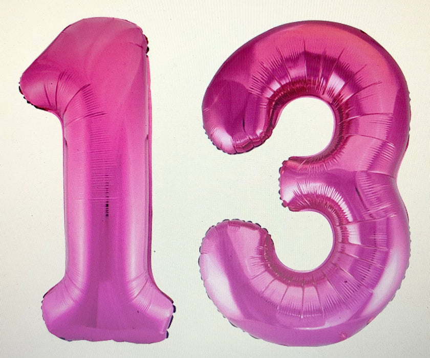Age 13 Number Foil Balloons - The Ultimate Balloon & Party Shop