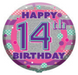 18" Foil Age 14 Girls Balloon - The Ultimate Balloon & Party Shop