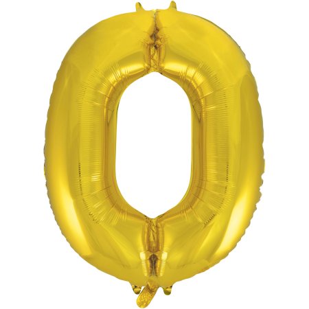 Number 0 Foil Balloon Gold - The Ultimate Balloon & Party Shop