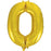 Number 0 Foil Balloon Gold - The Ultimate Balloon & Party Shop