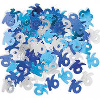 Birthday Table Confetti - Various Ages - Blue - The Ultimate Balloon & Party Shop
