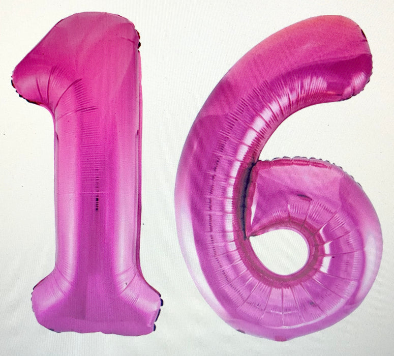 Age 16 Number Foil Balloons - The Ultimate Balloon & Party Shop