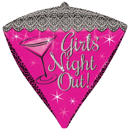 17" Foil Girls Night Out Diamond Shape Balloon The Ultimate Balloon And Party Shop Cheltenham & Gloucester Balloons & Fancy Dress 