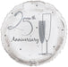 18" Foil 25th Silver Anniversary Balloon - Round Celebrate The Ultimate Balloon And Party Shop Cheltenham & Gloucester Balloons & Fancy Dress 