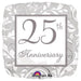18" Foil 25th Silver Anniversary Balloon The Ultimate Balloon And Party Shop Cheltenham & Gloucester Balloons & Fancy Dress 