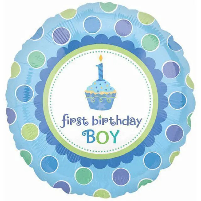 18" Foil Age 1 First Birthday Boy Balloon. The Ultimate Balloon And Party Shop Cheltenham & Gloucester Balloons & Fancy Dress 