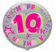 18" Foil Age 10 Pink Balloon The Ultimate Balloon And Party Shop Cheltenham & Gloucester Balloons & Fancy Dress 