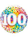 18" Foil Age 100 Balloon - Rainbow Confetti The Ultimate Balloon And Party Shop Cheltenham & Gloucester Balloons & Fancy Dress 