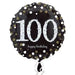 18" Foil Age 100 Black/Gold Dots Balloon The Ultimate Balloon And Party Shop Cheltenham & Gloucester Balloons & Fancy Dress 