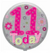18" Foil Age 11 Balloon - Pink Glitz The Ultimate Balloon And Party Shop Cheltenham & Gloucester Balloons & Fancy Dress 