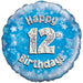 18" Foil Age 12 Balloon - Blue The Ultimate Balloon And Party Shop Cheltenham & Gloucester Balloons & Fancy Dress 