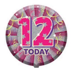 18" Foil Age 12 Girls Balloon The Ultimate Balloon And Party Shop Cheltenham & Gloucester Balloons & Fancy Dress 