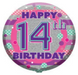 18" Foil Age 14 Girls Balloon The Ultimate Balloon And Party Shop Cheltenham & Gloucester Balloons & Fancy Dress 