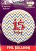 18" Foil Age 15 Balloon - Stripes The Ultimate Balloon And Party Shop Cheltenham & Gloucester Balloons & Fancy Dress 
