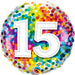 18" Foil Age 15 Bright Balloon The Ultimate Balloon And Party Shop Cheltenham & Gloucester Balloons & Fancy Dress 