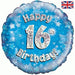 18" Foil Age 16 Balloon - Blue & Silver The Ultimate Balloon And Party Shop Cheltenham & Gloucester Balloons & Fancy Dress 