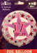18" Foil Age 17 Balloon - Pink Stars The Ultimate Balloon And Party Shop Cheltenham & Gloucester Balloons & Fancy Dress 