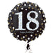 18" Foil Age 18 Black/Gold Dots Balloon The Ultimate Balloon And Party Shop Cheltenham & Gloucester Balloons & Fancy Dress 