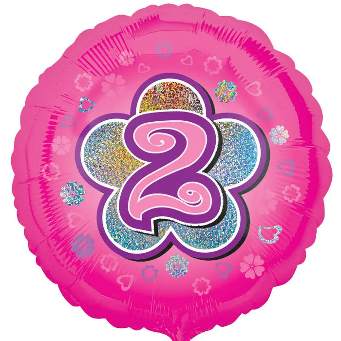 18" Foil Age 2 Pink Balloon The Ultimate Balloon And Party Shop Cheltenham & Gloucester Balloons & Fancy Dress 