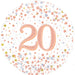 18" Foil Age 20 Balloon - Rose Gold Dots The Ultimate Balloon And Party Shop Cheltenham & Gloucester Balloons & Fancy Dress 