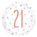 18" Foil Age 21 Balloon - Rose Gold Dots The Ultimate Balloon And Party Shop Cheltenham & Gloucester Balloons & Fancy Dress 