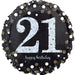 18" Foil Age 21 Black/Gold Dots Balloon The Ultimate Balloon And Party Shop Cheltenham & Gloucester Balloons & Fancy Dress 