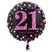 18" Foil Age 21 Black/Pink Dots Balloon The Ultimate Balloon And Party Shop Cheltenham & Gloucester Balloons & Fancy Dress 