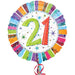 18" Foil Age 21 Rainbow Balloon The Ultimate Balloon And Party Shop Cheltenham & Gloucester Balloons & Fancy Dress 