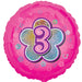 18" Foil Age 3 Pink Balloon The Ultimate Balloon And Party Shop Cheltenham & Gloucester Balloons & Fancy Dress 