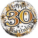 18" Foil Age 30 Balloon - Gold Celebrate The Ultimate Balloon And Party Shop Cheltenham & Gloucester Balloons & Fancy Dress 