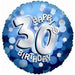 18" Foil Age 30 Blue Sparkle Balloon The Ultimate Balloon And Party Shop Cheltenham & Gloucester Balloons & Fancy Dress 