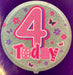 18" Foil Age 4 Balloon - Pink Butterflies The Ultimate Balloon And Party Shop Cheltenham & Gloucester Balloons & Fancy Dress 