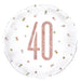 18" Foil Age 40 Balloon - Rose Gold Dots The Ultimate Balloon And Party Shop Cheltenham & Gloucester Balloons & Fancy Dress 