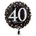 18" Foil Age 40 Black/Gold Dots Balloon The Ultimate Balloon And Party Shop Cheltenham & Gloucester Balloons & Fancy Dress 