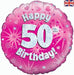 18" Foil Age 50 Balloon - Pink Glitz The Ultimate Balloon And Party Shop Cheltenham & Gloucester Balloons & Fancy Dress 